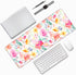 Pink Floral Desk Mat, XXL Mouse Pad, Christmas Gifts, Desk Accessories for Women, Office Decor, 11.8 x 31.5 Inches