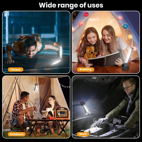 OKNIAO 7th Dimming 180 (1 Gym Lamp,Magnetic Gym Lamp for Posing, Portable Magnet LED Flashlight with Hanging Hook, Gear