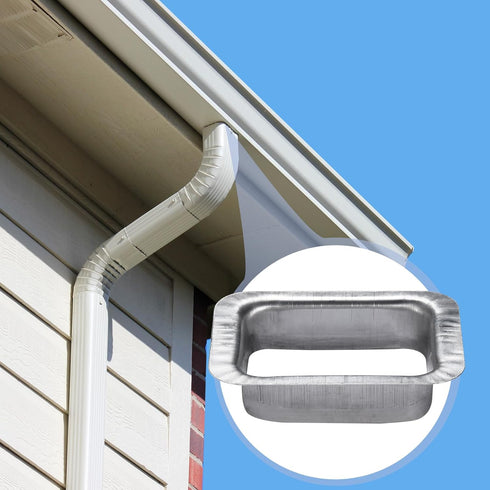 3" x 4" Rain Gutter Downspout Drop Outlet Aluminum K Style (2 Pack)