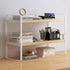 YGYQZ Wood Office Desk Shelf Organizer, Cute Dresser Top Storage Rack, Aesthetic Bookshelf for Women, Men, Kids
