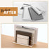 Clear Acrylic File Holder, 2 Sections Mail Organizer for Desk, Document, Notebook, Electronics Storage