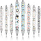 Ireer 8 Pcs Ballpoint Pens for Women, 1.00 mm Cute Writing Pens, Black Ink Fancy Fine Point for Journaling, Aesthetic