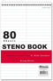 BAZIC Perforated Writing Pad, 80 Sheets 6"x9" White Gregg Ruled Steno Book for Office School, 1-Pack
