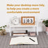 YGYQZ Wood Office Desk Shelf Organizer, Cute Dresser Top Storage Rack for Women, Men, Kids, Aesthetic Bookshelf (White)