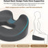 Tailbone, TushGuard Ergonomic Donut Pillow Seat Cushion with Raised Rear Support, Large Memory Foam Cushion
