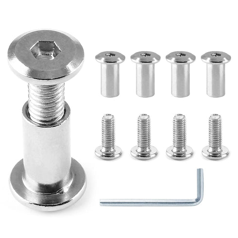 Jersvimc 10 Pair(20 Piece) M6x16mm Hex Drive Socket Cap Bolt with Allen Wrench,
