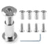 Jersvimc 10 Pair(20 Piece) M6x16mm Hex Drive Socket Cap Bolt with Allen Wrench,
