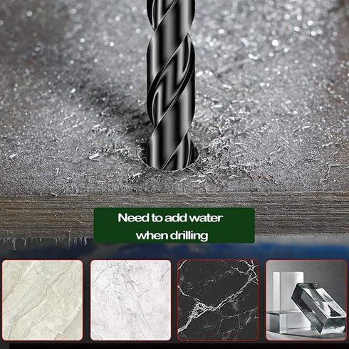 Black 6mm 10PC Masonry Drill Bit Set, 1/4” Concrete Drill Bit Set, Industrial Carbide Tip YG6X, Hex Shank