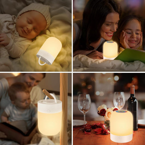 13 Dimmable Dimming, Small Kids Night Light, Color LED Lamp, Portable Stepless Color Changing Touch Nursery Lamp