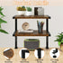 Shelf,12.9 inches 2-Tier Brown,TMZ007H IBUYKE Clamp on Desk Organizer Desk Extender Shelves, Above or Below Desk