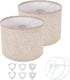 qvtekn medium size drum lampshades Set of 2 for table lamps 11.8" Top