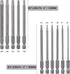 Set 11 4 Inch Set S2 1/4" T6-T40 YDLQWCZ Torx Bit Piece long Security Tamper Proof Star Bit Steel Hex Shank Magnetic