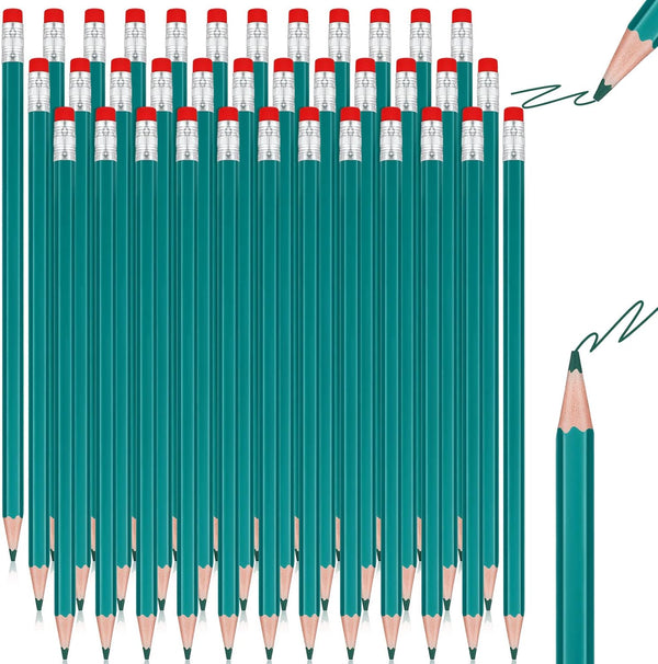 Zhanmai 36 Pieces Checking Pencils, Erasable #2 HB Pencils with Erasable Tops for Grading (Green)