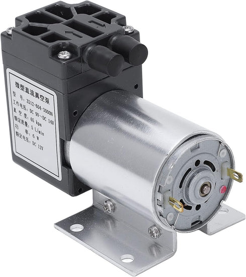 DC 12V Mini Vacuum Pump - 6W Micro Diaphragm Air Compressor for Gas Analysis Sampling Instrument
