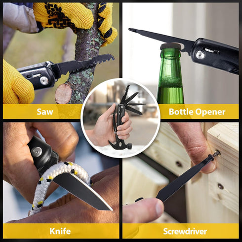 Hinshark Gifts for Men - Hammer Multitool Camping Accessories, Unique Birthday Gifts for Him, Dad, Boyfriend