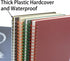 Yansanido Spiral Notebook, 4 Pcs B5 Thick Plastic Hardcover, 9.8x6.9 Inch, 80 Sheets Journal for School Office