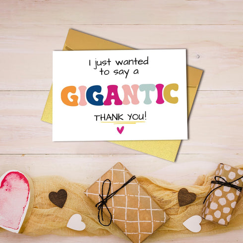 CTVSPC Cute Gigantic Thank You Card for Him Her, Appreciation Cards&Gifts for Teacher Mentor Friend Boss Leader