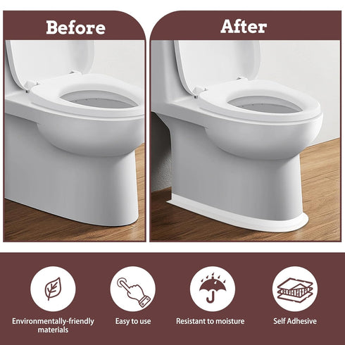 Mokani Caulk Tape Waterproof Self Adhesive, 3 Rolls White Caulking Sealant Strip for Kitchen, Bathroom, Bathtub