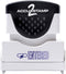 ACCUSTAMP2 035544 Pre-Inked Shutter Stamp Entered, Red/Blue Ink, 1 Count