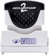 ACCUSTAMP2 035544 Pre-Inked Shutter Stamp Entered, Red/Blue Ink, 1 Count