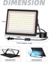 120W 14400LM 6ft 5000K IP66 2 Pack TigQiang Plug in Flood Light Outdoor, Brighter Exterior Security Lights Floodlight