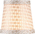Aspen Creative 51017-2, 3" 4" 4" Set 2 Empire Clip-On Chandelier Lamp Shade, White & Beige, Top X Bottom X Slant