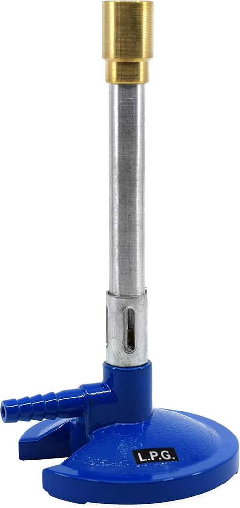 Eisco Labs Liquid Propane Bunsen Burner with Flame Stabilizer and Air Vent Adjustment