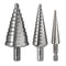 4241 HSS Large Step Drill Bits Set, 1/2", 7/8", & 1-3/8" for Hole Drilling in Iron, Copper, Aluminum, Wood
