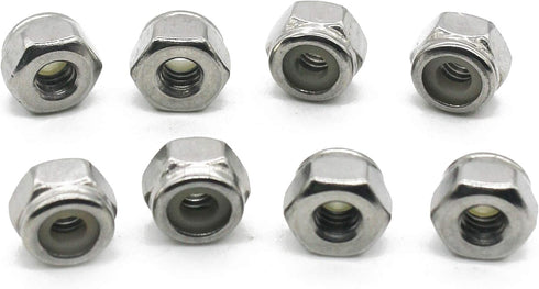 #4-40 UNC Nylon Insert Lock Nut, 18-8 Stainless Steel, Plain (Pack of 100) by Fullerkreg