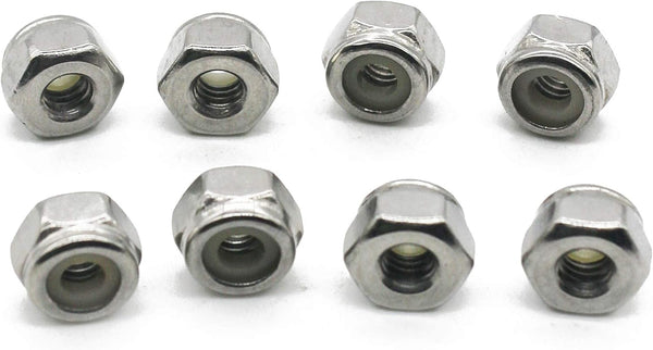#4-40 UNC Nylon Insert Lock Nut, 18-8 Stainless Steel, Plain (Pack of 100) by Fullerkreg