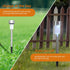 Kcelarec (10pcs-White Stainless Steel Outdoor Solar Lights - Waterproof, LED Lawn Lamps Lighting Solar Powered Outdoor