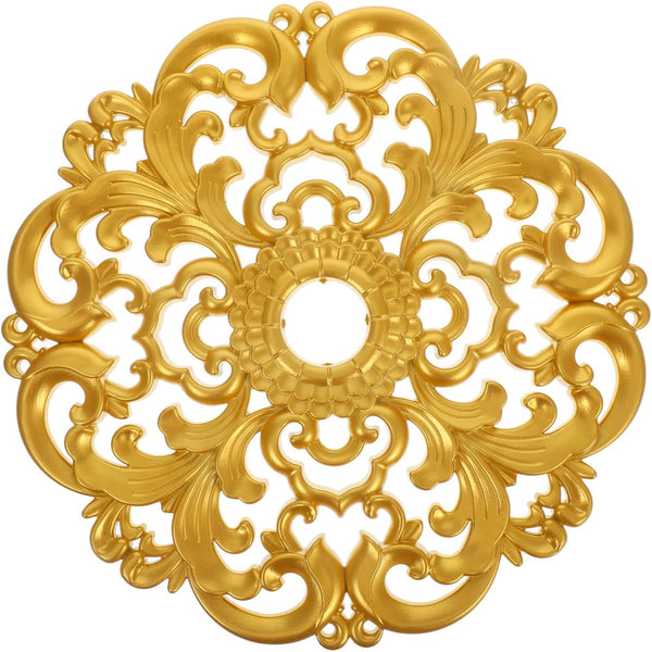 Zerodeko Ceiling Medallion, Home Decor Ceiling Medallion for Lighting Fixtures 12.08 Inch-Golden
