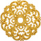 Zerodeko Ceiling Medallion, Home Decor Ceiling Medallion for Lighting Fixtures 12.08 Inch-Golden
