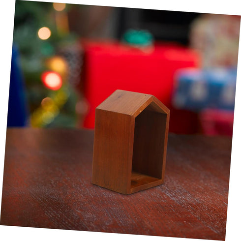 SOLUSTRE Retro House-Shaped Desk Organizer - Small Storage Shelf