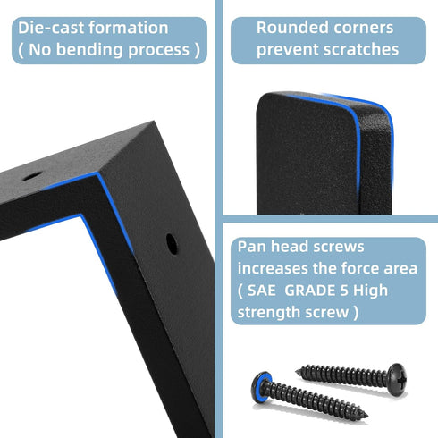 Firmetal 8"x 4"Shelf Joint,Pack 4 ,8 INCH x4 INCH(No Brackets, die-cast Formation, Vertical Angle, Premium Alloy Metal