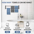 KAHCNVN Baradjustable16-28IN Double Towel Matte Black Towel Racks for Bathroom, Stainless Steel Towel Holder,Suitable