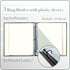 Gallery Leather 3 Ring Binder with Plastic Sleeves, Includes 10 Sheets, 8.5" x 11" Presentation Binder