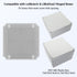 LeMotech Junction Box Mounting Plate, ABS Plastic Internal Panel with Screws, 7.2"x7.2"