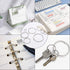 FavorFishFans (1.0In/30PCS) Metallic Loose Leaf Binder Rings, Nickel Plated, for Flash Cards Rings, Office Book Rings