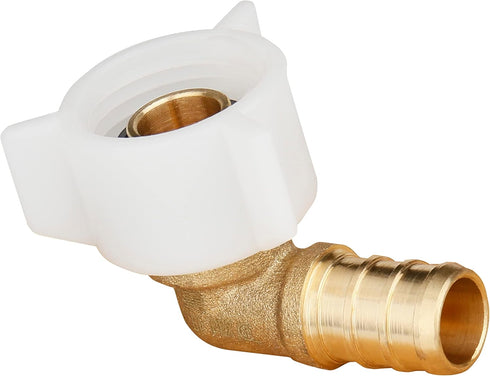 WHK 10 PACK PEX 1/2 Inch Fittings, 1/2 Female NPT Swivel Elbow Crimp Adapters, Brass RV Pex Fittings