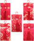 Chinese Silk Red Envelopes, Gift Bags for Lucky Money, Spring Festival, Birthdays, Weddings (A)