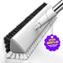 TidyTale Grout Brush with Long Heavy Duty Handle, 180 Swivel Floor Scrub Brush,