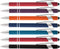 Rainbow Rubberized Soft Touch Ballpoint Pen with Stylus Tip - Premium Metal Pen, Black Ink, Box of 7 (Assortment)