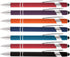Rainbow Rubberized Soft Touch Ballpoint Pen with Stylus Tip - Premium Metal Pen, Black Ink, Box of 7 (Assortment)