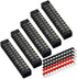MILAPEAK 10pcs (5 Sets) 12 Positions Dual Row 600V 15A Screw Terminal Strip Blocks with Cover + 400V 15A 12 Positions
