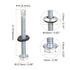 uxcell #14 x 2-1/2" Self Drilling Screws, 100pcs Zinc Plated Steel Roofing Screws with Rubber Washer for Metal