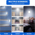 LUMENBAO 3 Pack 13 Dimmable Magnetic LED Under Cabinet Lights, Rechargeable LED Puck Push Light with Wireless Remote