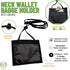 Nylon Neck Wallet Badge Holder with Lanyard - 4 X 3 Credential & Travel Badge Holder with 3 Pockets by Specialist ID