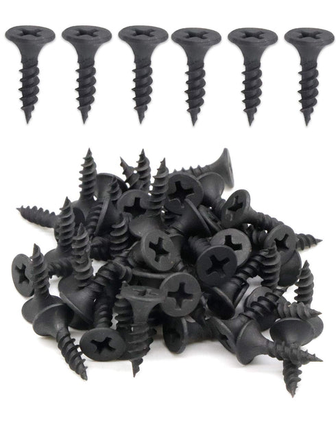100pcs #6 x 5/8" Flat Head Phillips Drywall Screws, Fine Thread Sharp Point Wood Screw, Carbon Steel 1022A