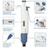 Micropipette 2-10ml, Adjustable Single Channel Lab Pipettor, Half-Autoclavable